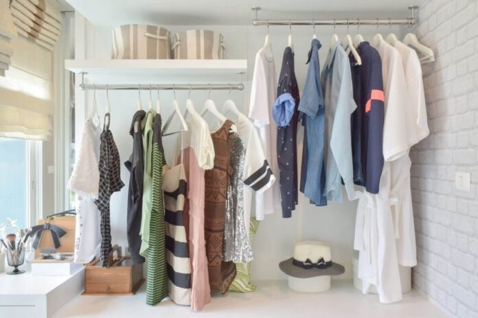 organised wardrobe