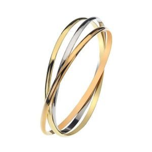 The Best Luxury Gift Ideas for Women 1 9ct Gold 3 Colour Triple Rolling Bangle
