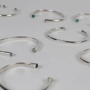 The Best Luxury Gift Ideas for Women 9 Silver Bangle with Semi Precious Stones