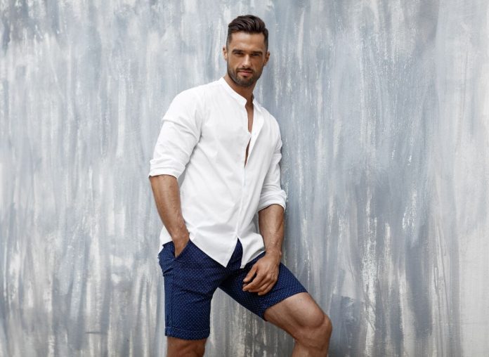 man in stylish shorts