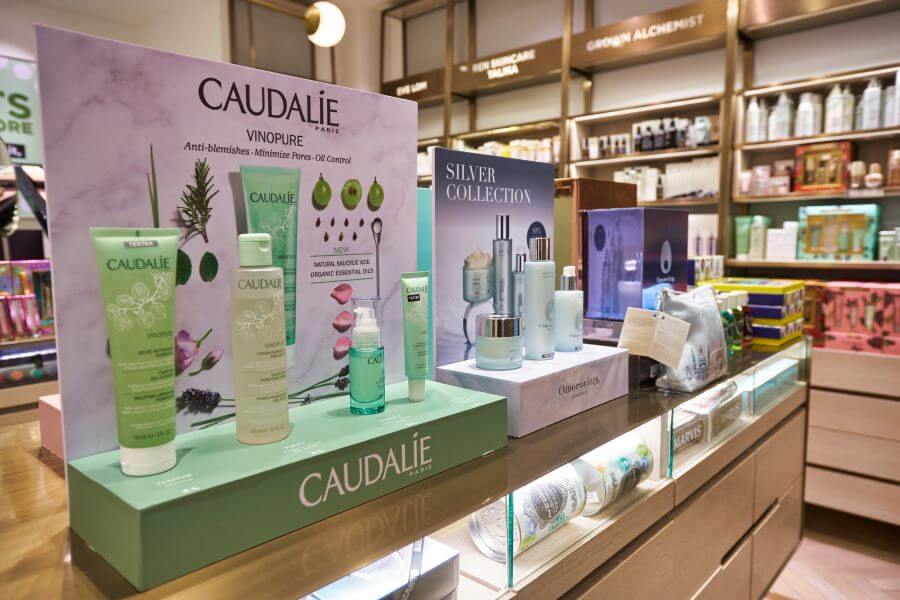 Caudalie products on display