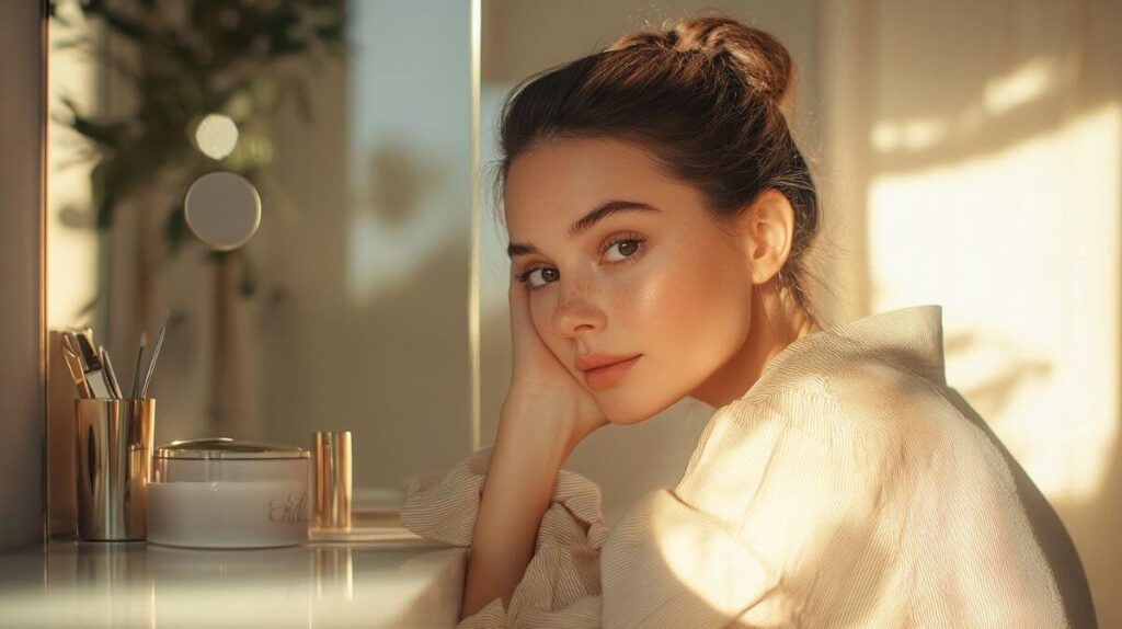 Adding Glamour To Your Everyday Style 3 A woman with a sleek low bun and natural makeup